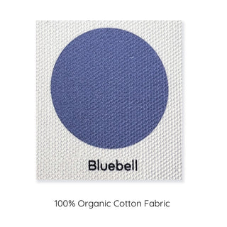 bluebell coloured cushion cover. organic cotton purple cover.
