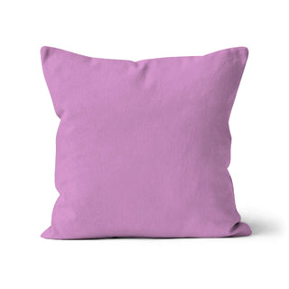 Lilac colour cushion cover. Made in the UK, removable and washable cover. Organic cotton pillow cover, delphanuium flower cushion in lilac, purple cushion cover in 45x45cm