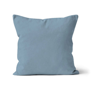Organic cotton cushion cover. washable removable. grey blue plain colour cushion cover. Square shaped cushion cover, organic cotton greyish blue cushion cover, grey cotton cushion cover.