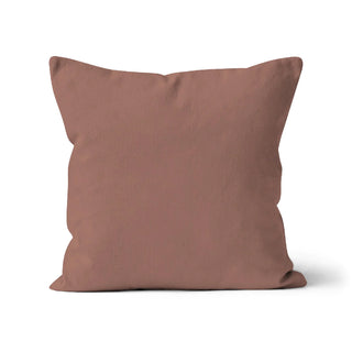 Taupe colour cushion cover. Warm beige cushion cover. Square cushion colour. Unfilled cushion cover. Organic cotton cushion. Make in the UK. Sustainable homeware. Plain cushion covers. Eco friendly cushions. High quality cushion covers. Machine washable cushion covers. Plain colour cushion covers.