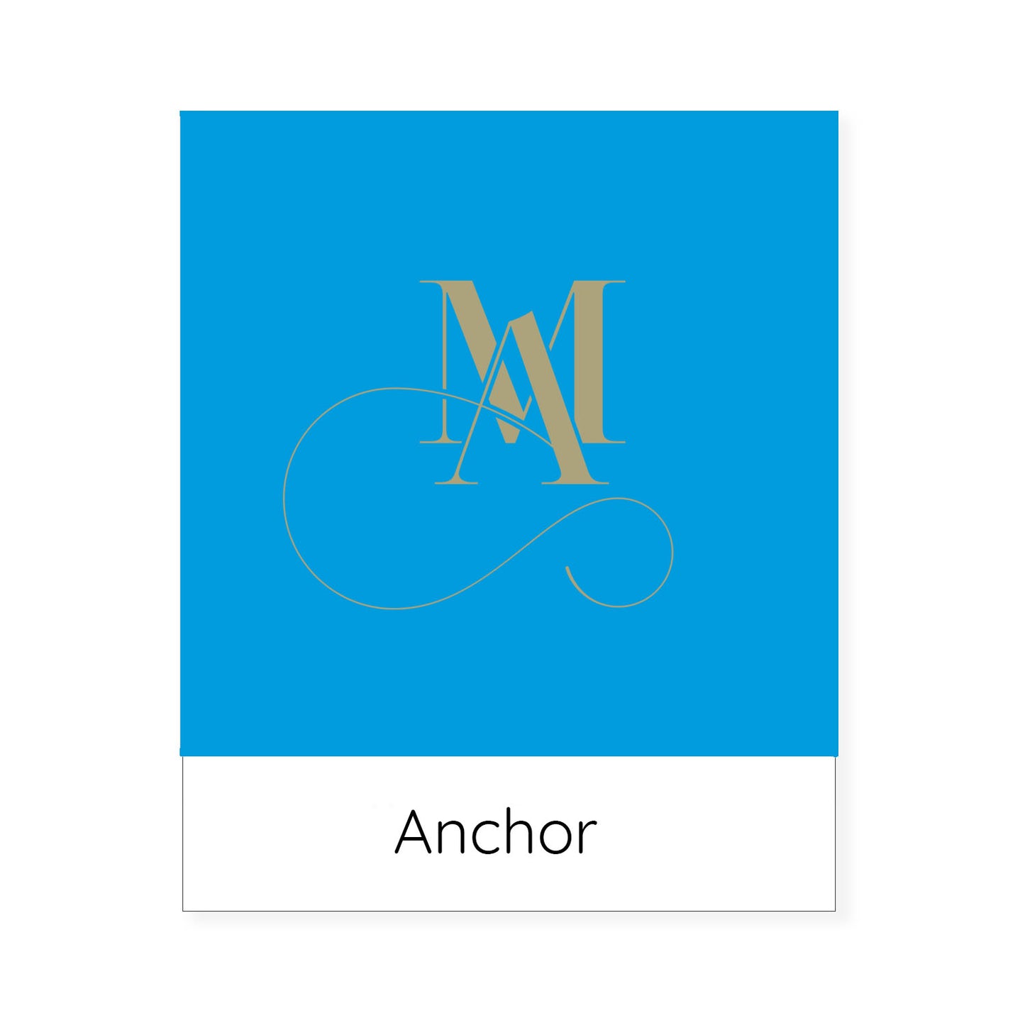 anchor blue bright blue colour swatch in 100% organic cotton.