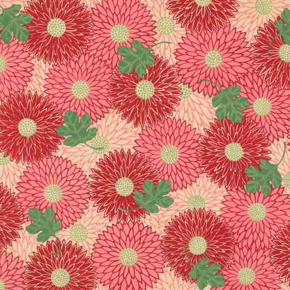 Artwork sample of pink and red flower pattern