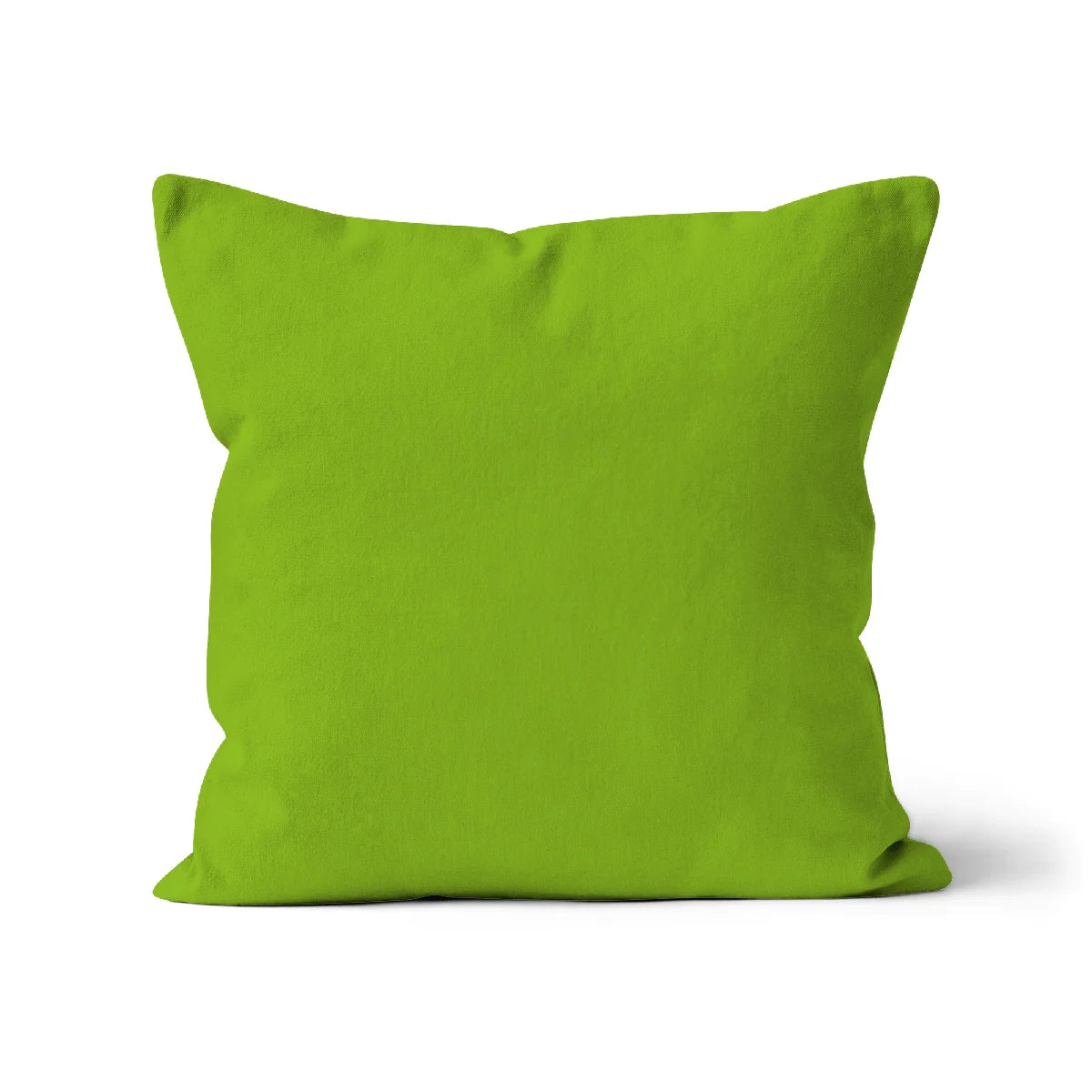 Apple green cotton cushion cover, washable, made in the UK, British made homeware