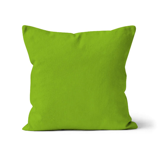 apple green cushion cover, green cushion cover, organic cotton cushion cover, bright green cushion cover, 45x45cm cushion cover in green.