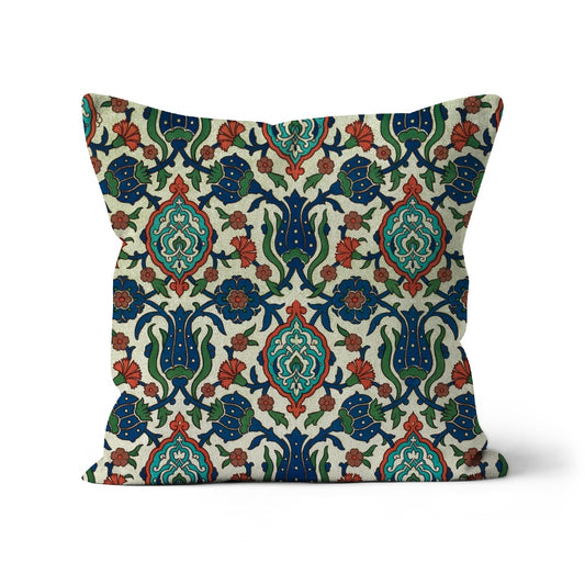 arabesque cushion cover, colourful cushion cover 45x45cm organic cotton cushion cover.