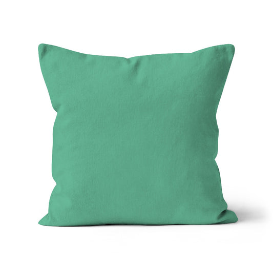 Bermuda blue cushion, bright blue cushion cover, sqaure cushion cover in blue, 45x45cm organic cotton cushion covers, blue, green square cushion cover.