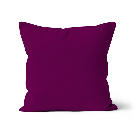 dark purple cushion cover, deep purple organic cotton cushion cover, purple cushion cover, square purple cushion cover