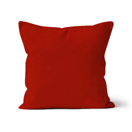 deep red organic cushion cover, dark red cushion cover, red cushion cover, cotton cushion cover in dark rd, 45x45cm cushion cover, red square cushion cover, cushion cover in red, pillow cover in red.
