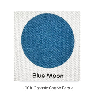 soft blue organic cotton colour swatch.