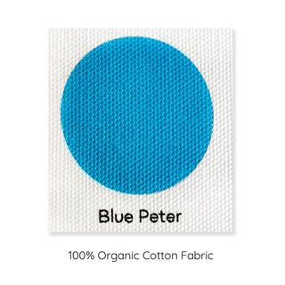 ModeAbode Blue Peter, 100% organic cotton sample.