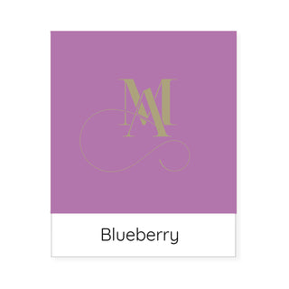 blueberry purple colour swatch.