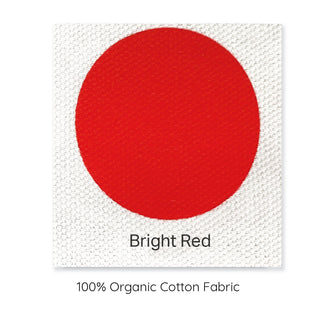 bright red sample cover organic cotton