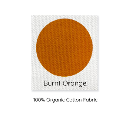 burnt orange 100% organic cotton sample