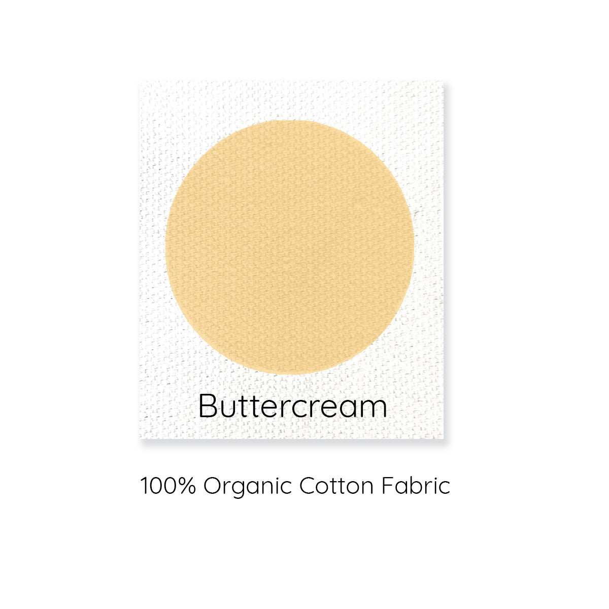 buttercream colour swatch 100% organic cotton sample.