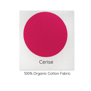 cerise 100% organic cotton cushion cover sample