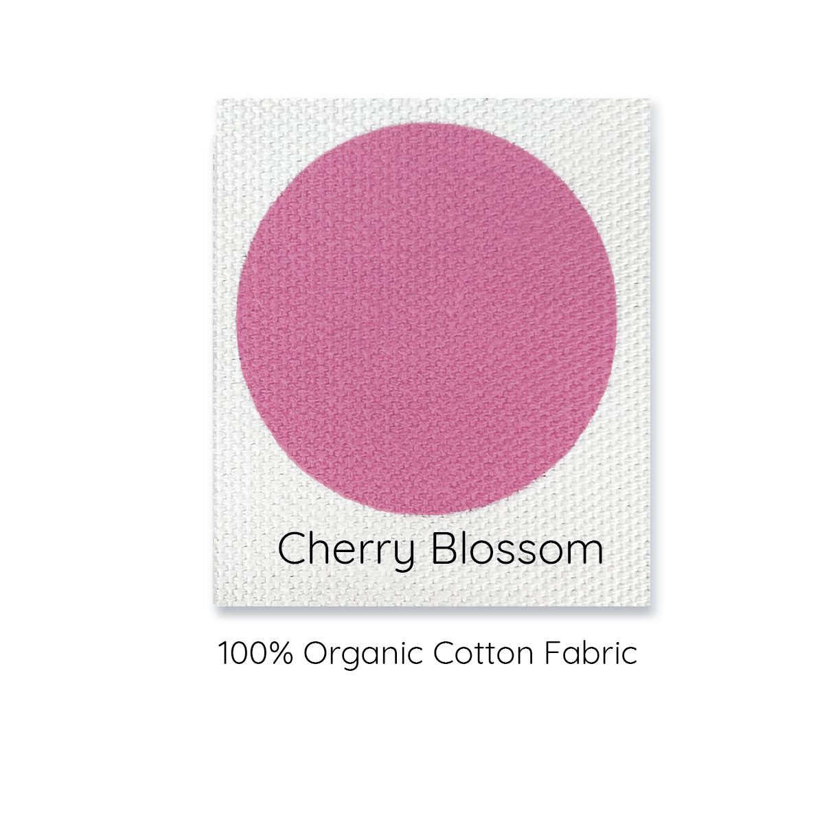 cherry blossom colour swatch sample 100% organic cotton. 