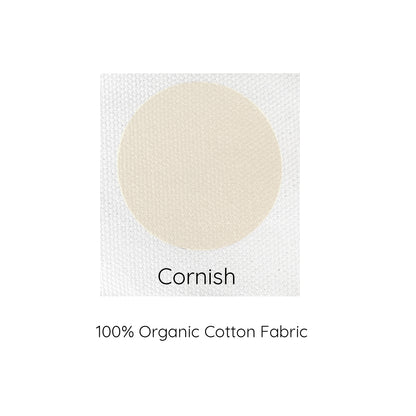 Cornish cream 100% organic cotton cushion cover