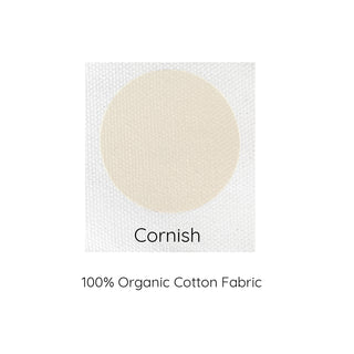 Cornish cream 100% organic cotton cushion cover