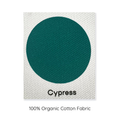 cypress green 100% organic cotton cushion cover sample