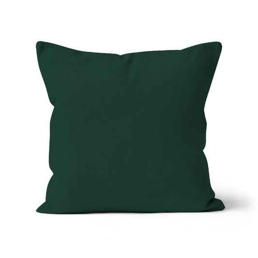 dark green 100% organic cotton cushion cover, dark green pillow, green cushion cover, organic cotton green cushion cover, green modeabode cushion cover.