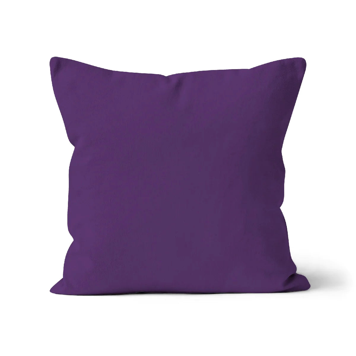 Dark purple cotton cushion cover. Made in the UK. Square cushion cover.