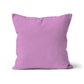 Lilac colour cushion cover. Made in the UK, removable and washable cover. Organic cotton pillow cover