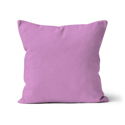 Lilac colour cushion cover. Made in the UK, removable and washable cover. Organic cotton pillow cover, delphanuium flower cushion in lilac, purple cushion cover in 45x45cm 