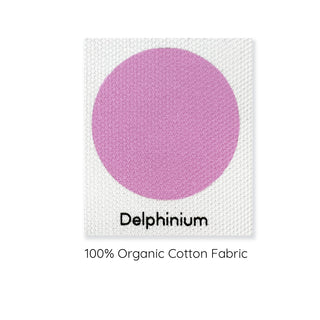 delphinium modeabode cushion cover sample in organic cotton.