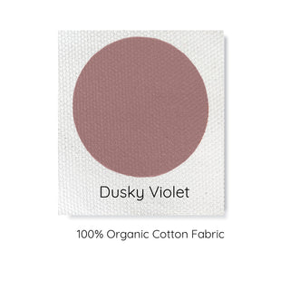 dusky violet 100% organic cotton fabric 