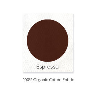 modeabode espresso 100% organic cotton cushion cover swatch.