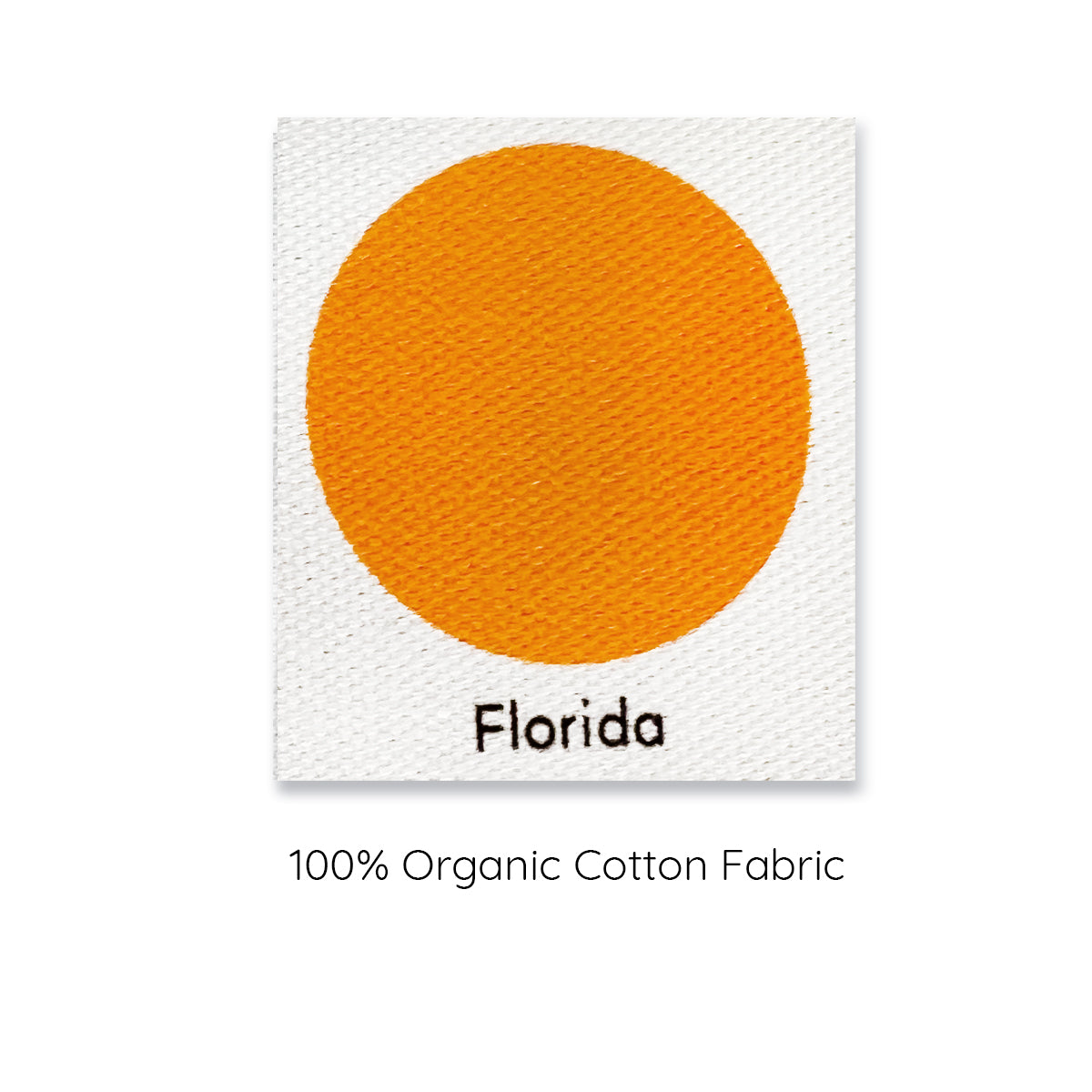 Florida Orange Organic Cotton Cushion Cover