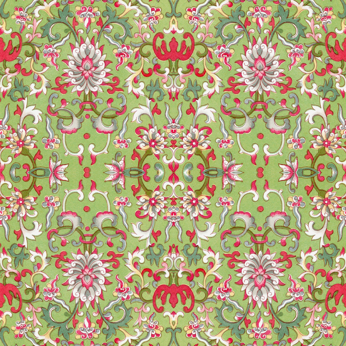 green floral cushion cover artwork. 
