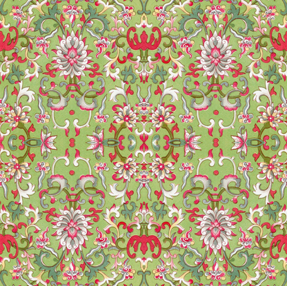green floral cushion cover artwork. 