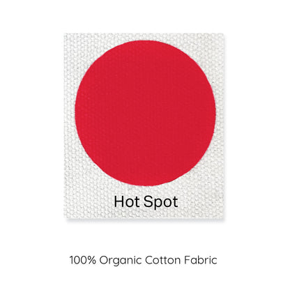 hot spot colour swatch example, modeabode 100% organic cotton colour swatch.