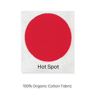 hot spot colour swatch example, modeabode 100% organic cotton colour swatch.