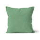 Pale green organic cotton cushion cover, make in the uk, sustainably made homeware, eco-friendly inks