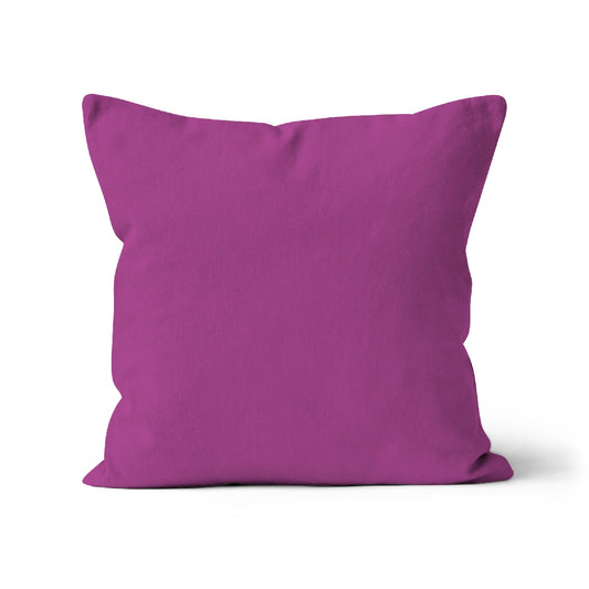 java amethyst coloured cushion cover, purple cushion cover, mid purple cushion cover, bright purple cushion cover, organic cotton cushion cover in purple, 45x45cm cushion cover in purple. 