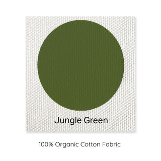 jungle green colour swatch in organic cotton.