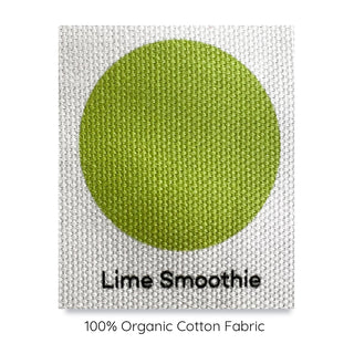 lime smoothie organic cotton cover sample.