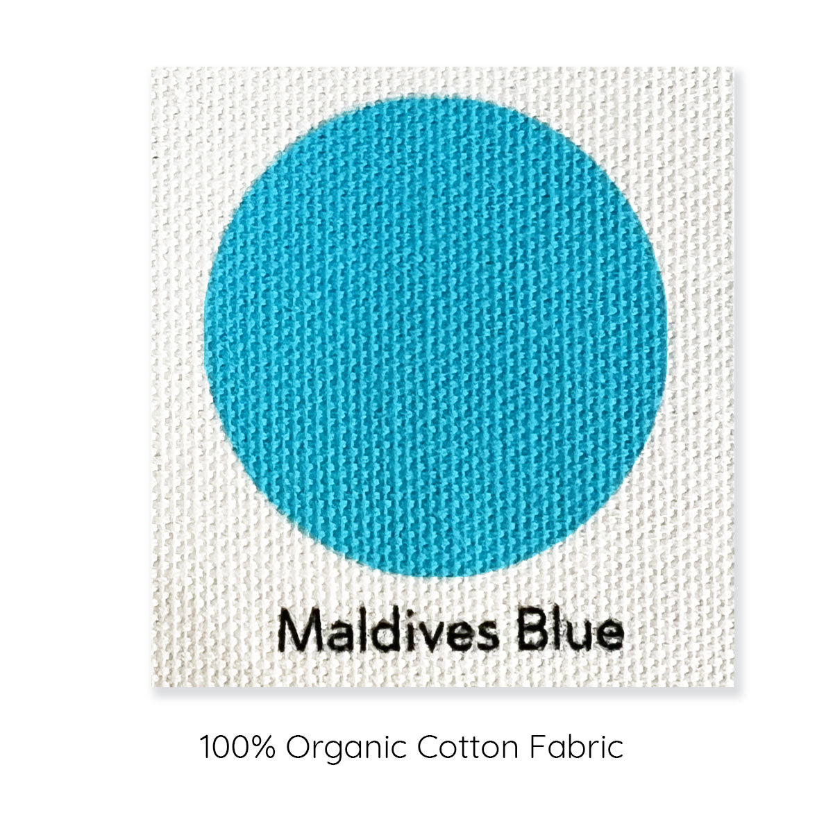 Maldives blue organic cotton blue colour swatch