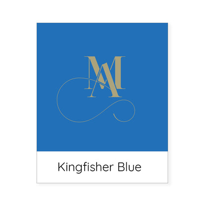 Kingfisher blue colour swatch cushion, blue cushion cover,  organic cotton cushion cover 