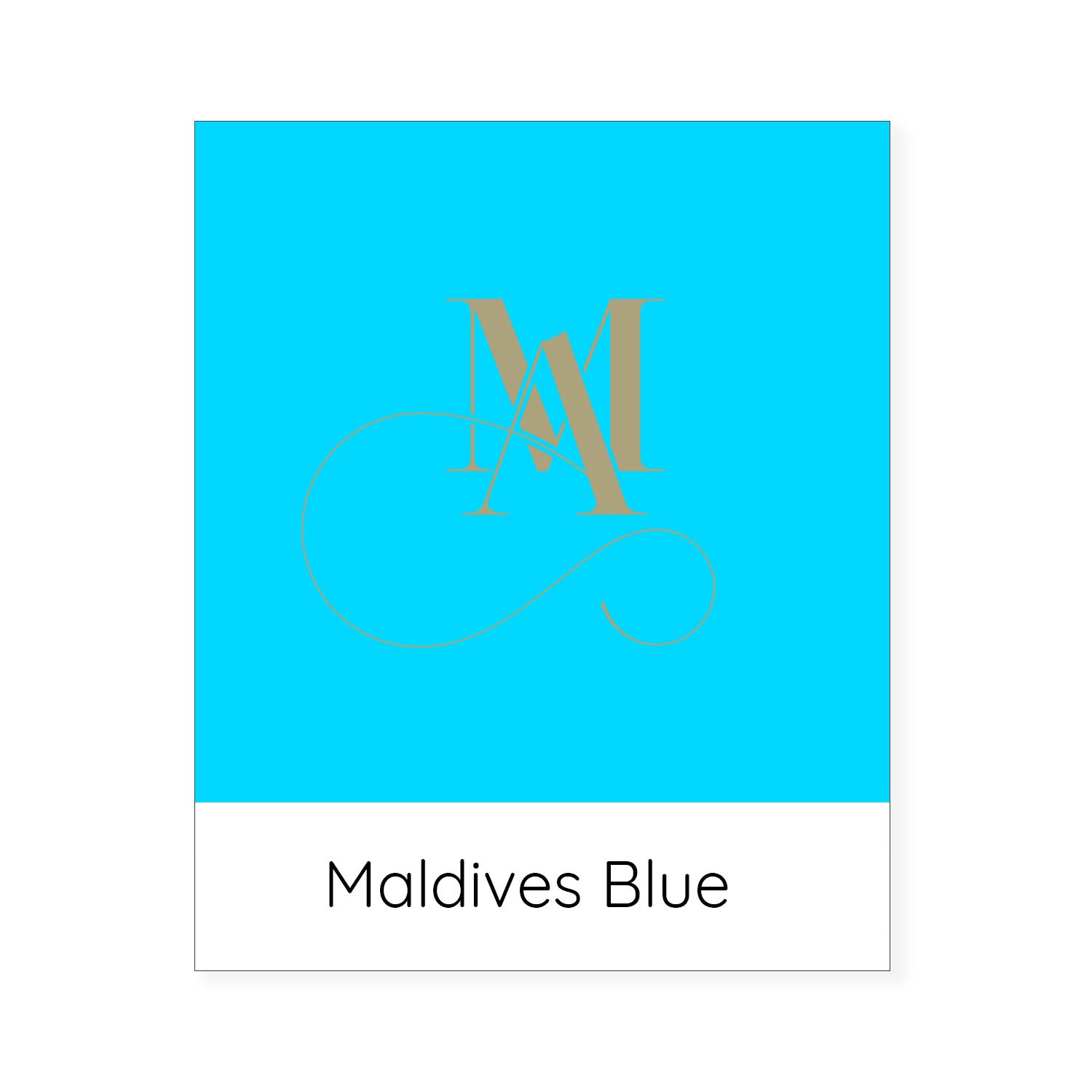 Maldives blue colour swatch.