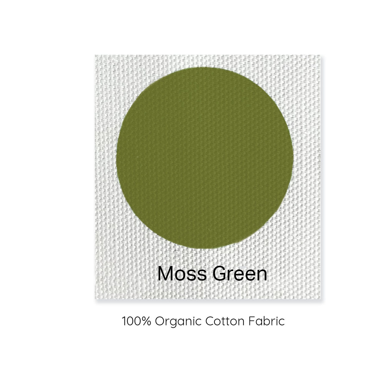 modeabode moss green 100% organic cotton sample