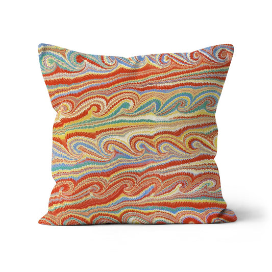 multicoloured boho cushion cover 45x45cm, organic cotton pattern cushion cover, abstract art cushion cover
