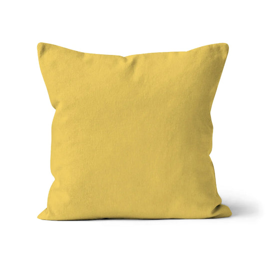 primrose yellow cushion cover, light yellow cushion cover, 100% organic cotton cushion cover, 45x45cm soft yellow cushion cover, yellow cover for pillows.