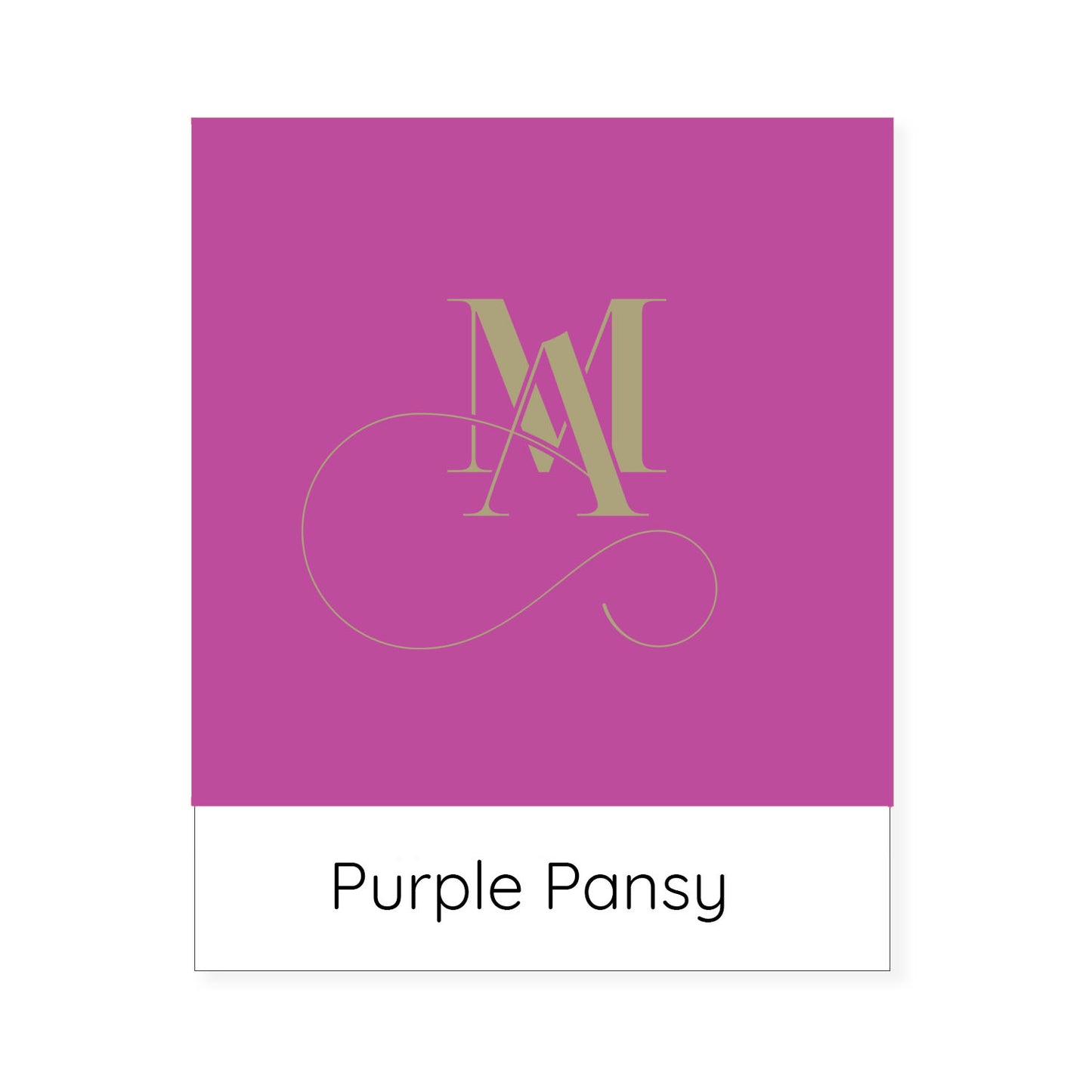 Purple Pansy Organic Cotton Cushion Cover