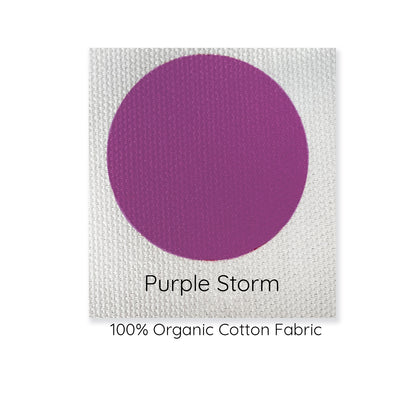 purple storm organic cotton sample.