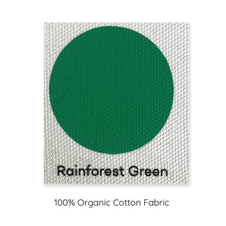 rainforest green organic cotton colour swatch.