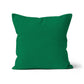 Mid-green cushion cover square shape, Made in UK, sustainable, eco-friendly inks. Free delivery. Hi quality, washable cover