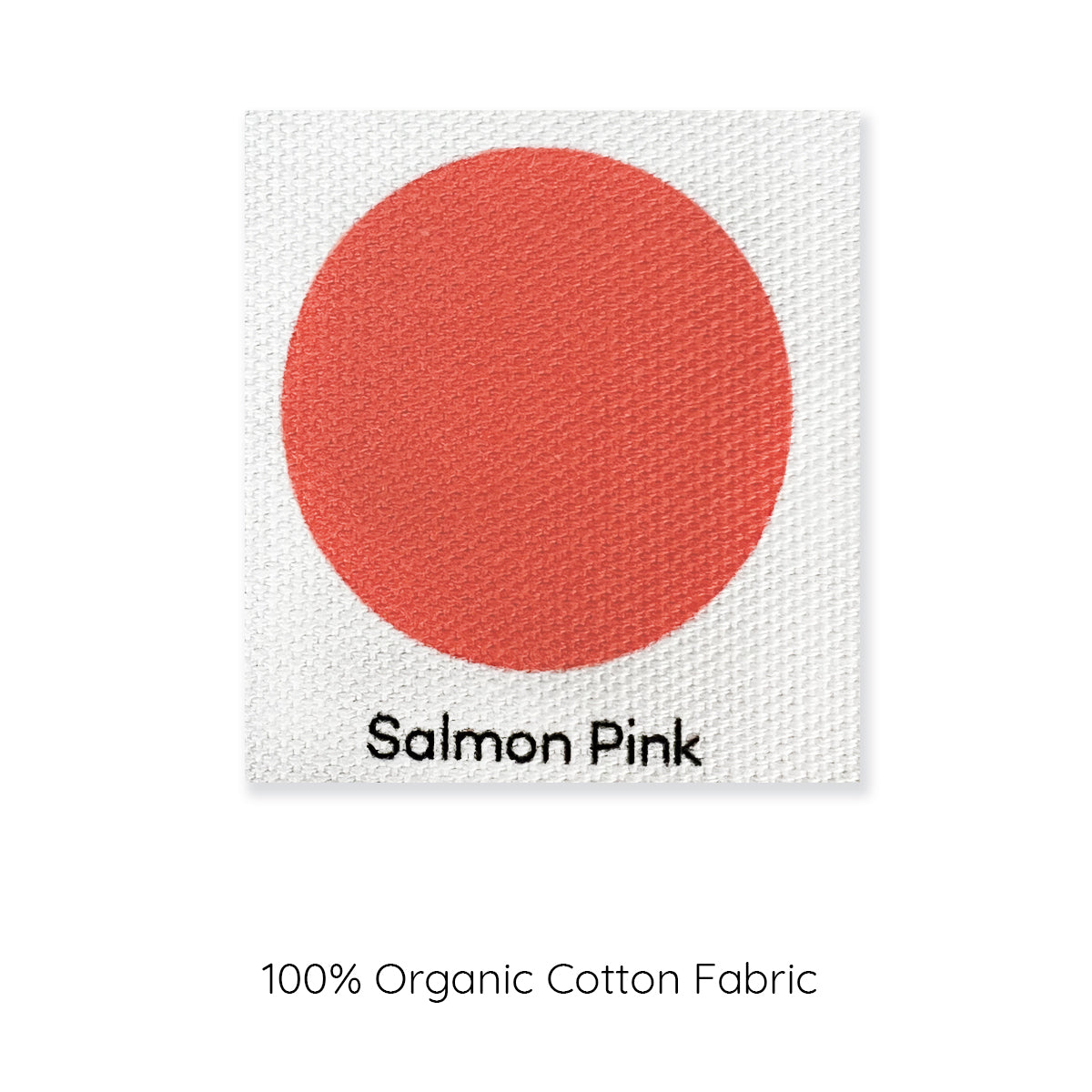 salmon pink 100% organic cotton colour sample